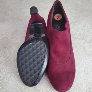 Aerosoles Heelrest Burgundy High Heels Booties